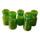 Set of 5 vintage green glass jars Made in Belgium