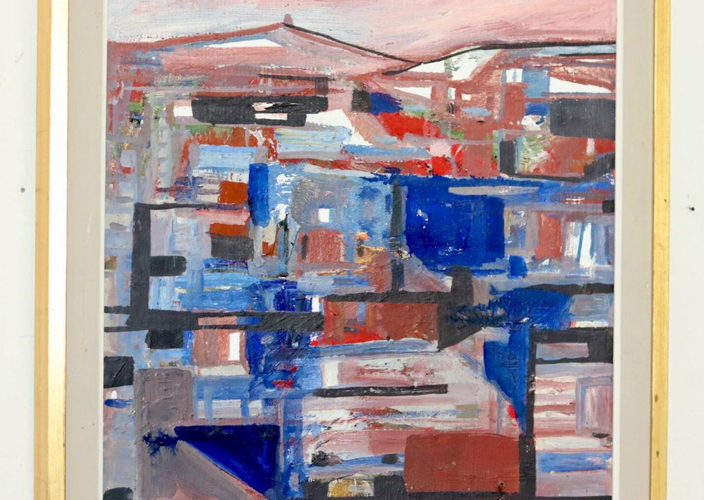 Mid-Century Original Swedish Oil on Panel "Abstract" – Hultkrantz