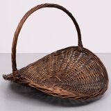 Vintage Rattan magazine holder 1960s Holland