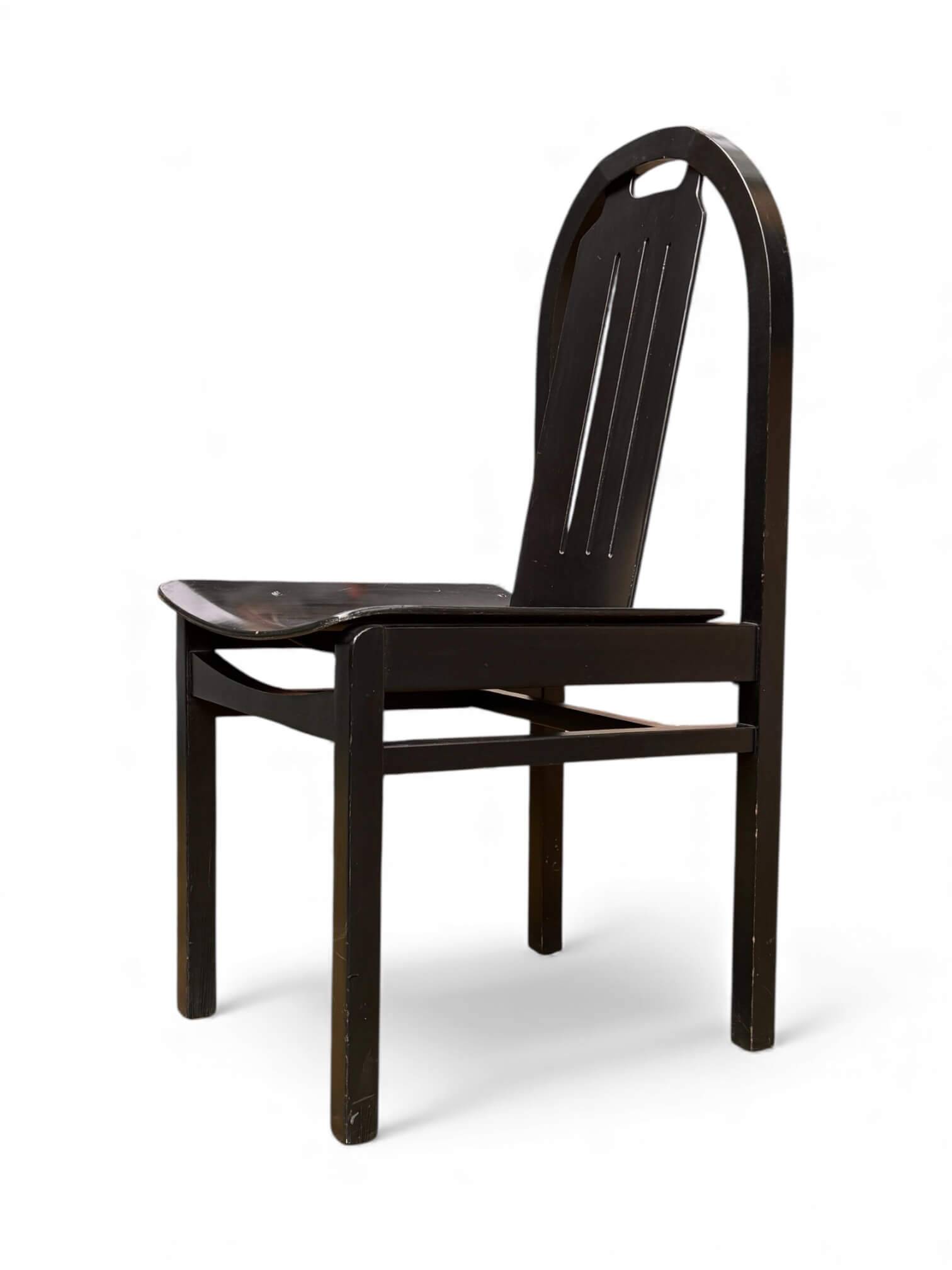 Set of 3 black Baumann chairs, Argos model.