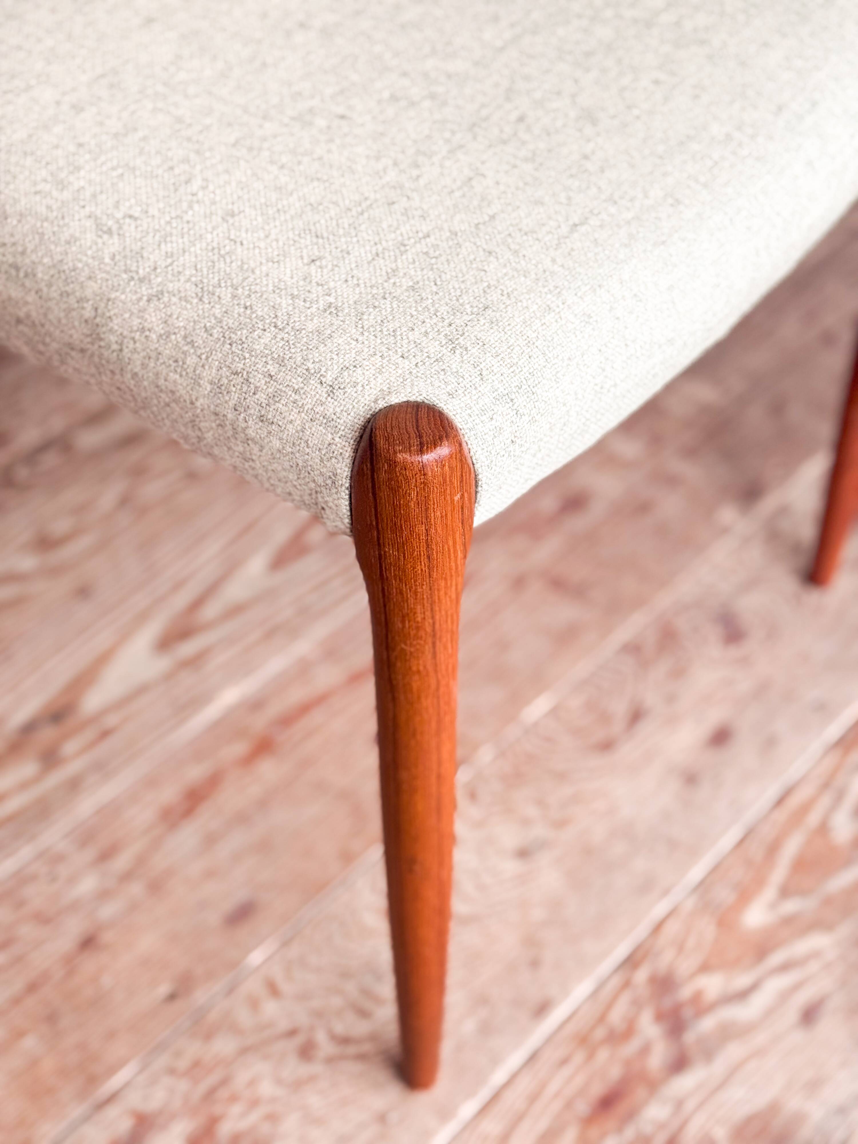 Set of 6 chairs #80 in teak by Niels O. Møller, JL Moller, Mid Century