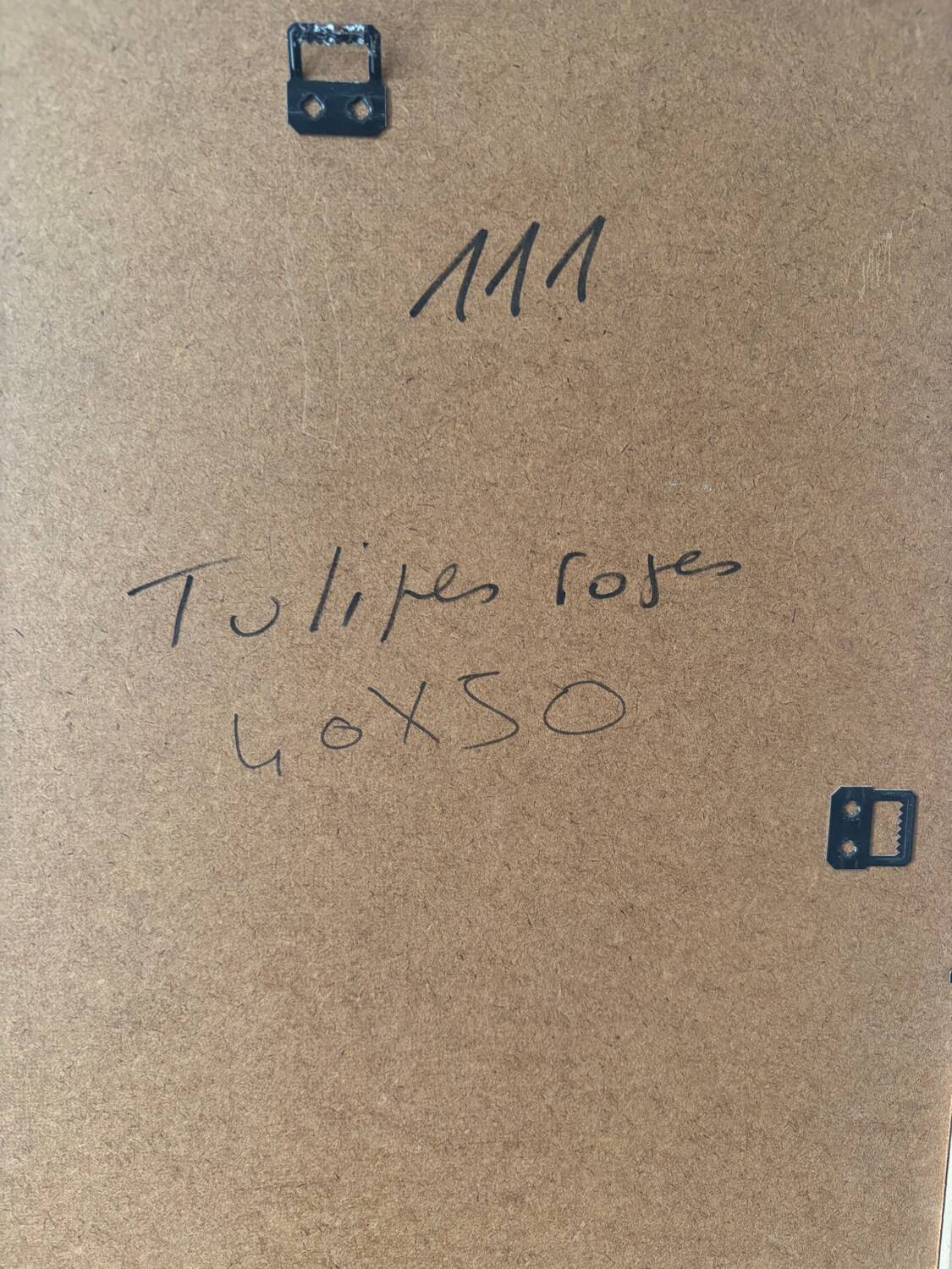 Vase with tulips signed