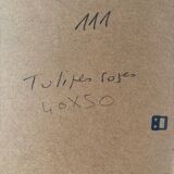 Vase with tulips signed