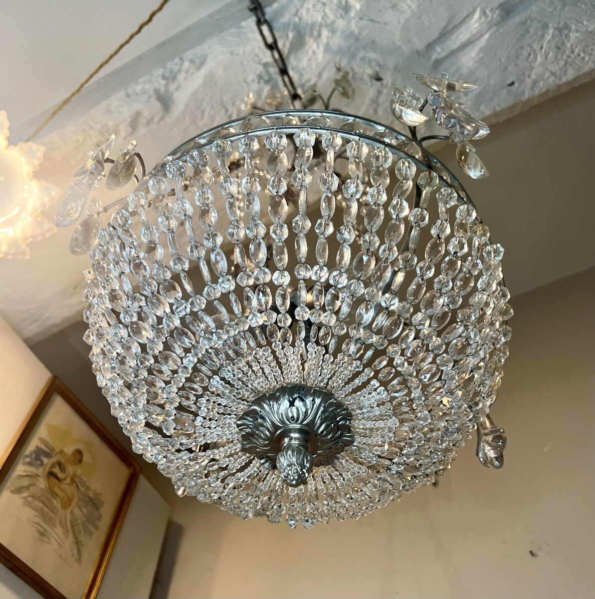 Louis XVI basket chandelier