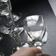11 Arques crystal water glasses with an original square shape