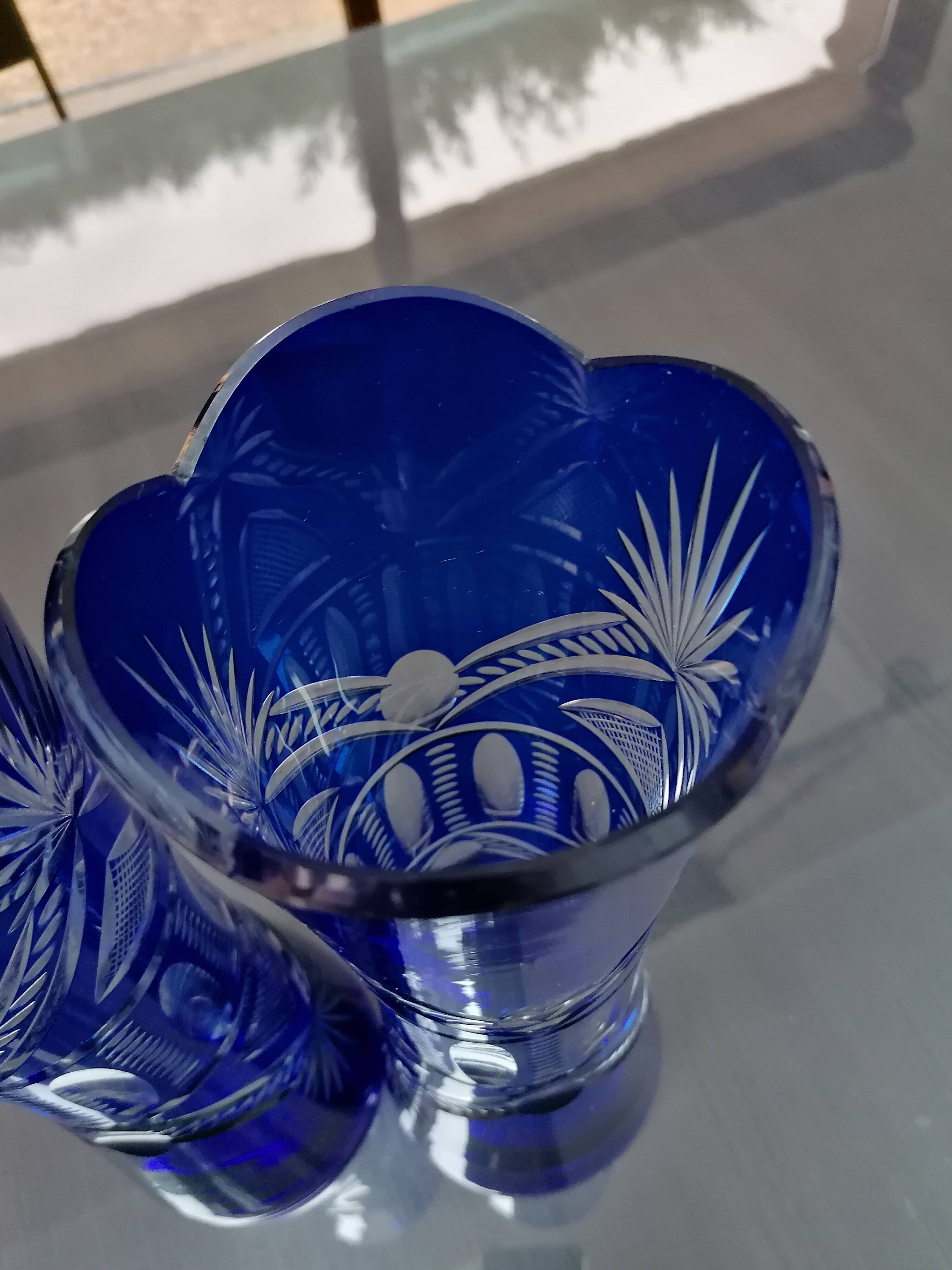 Bohemian crystal vase