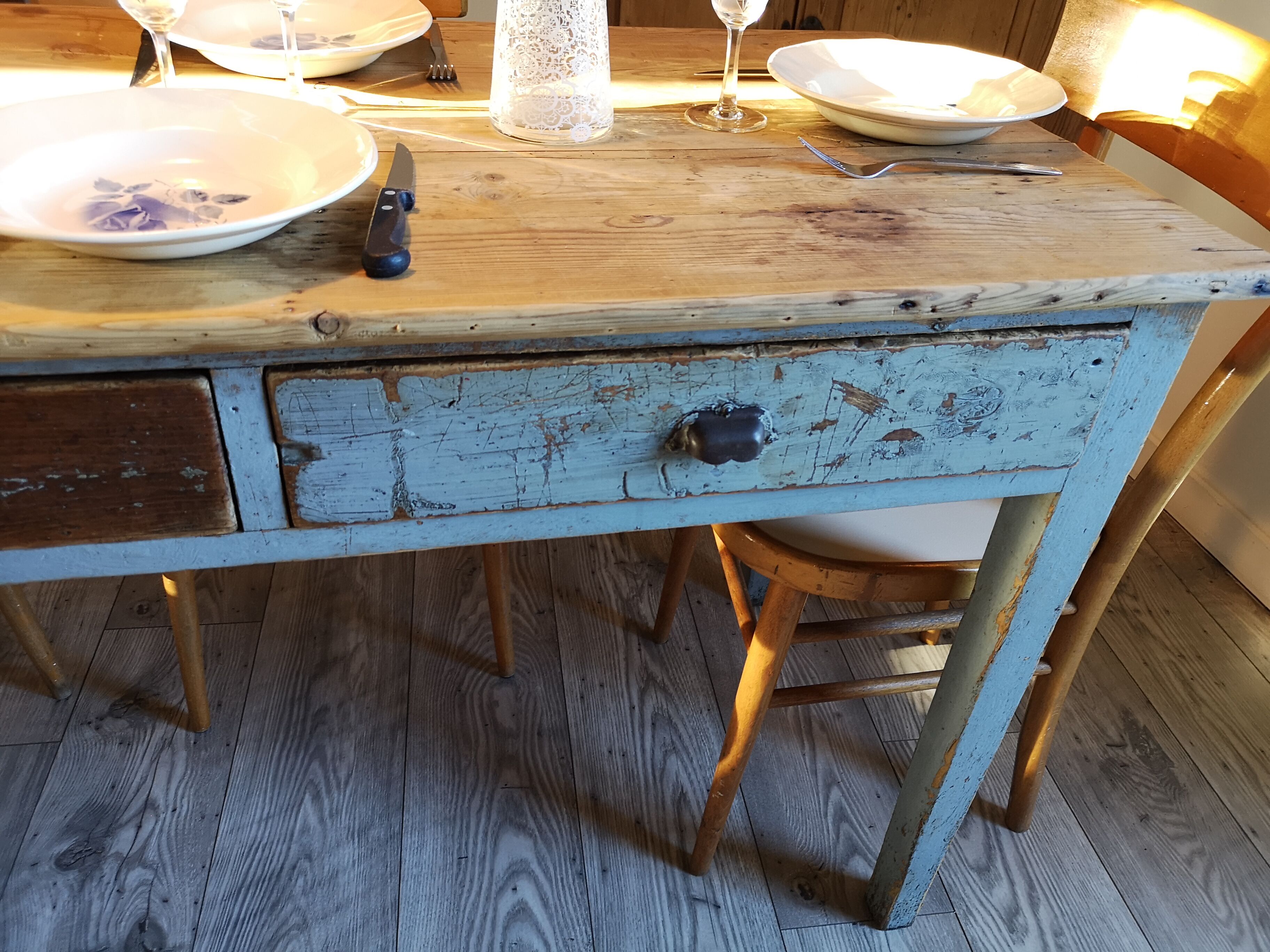 Vintage farm table