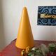 Lampe Teepee en verre Jaune orangé, années 1980-1990