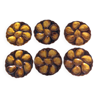 6 assiettes à huîtres