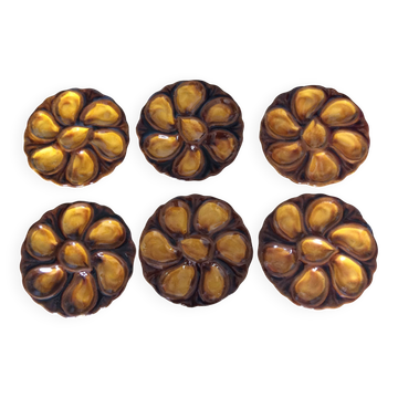 6 assiettes à huîtres