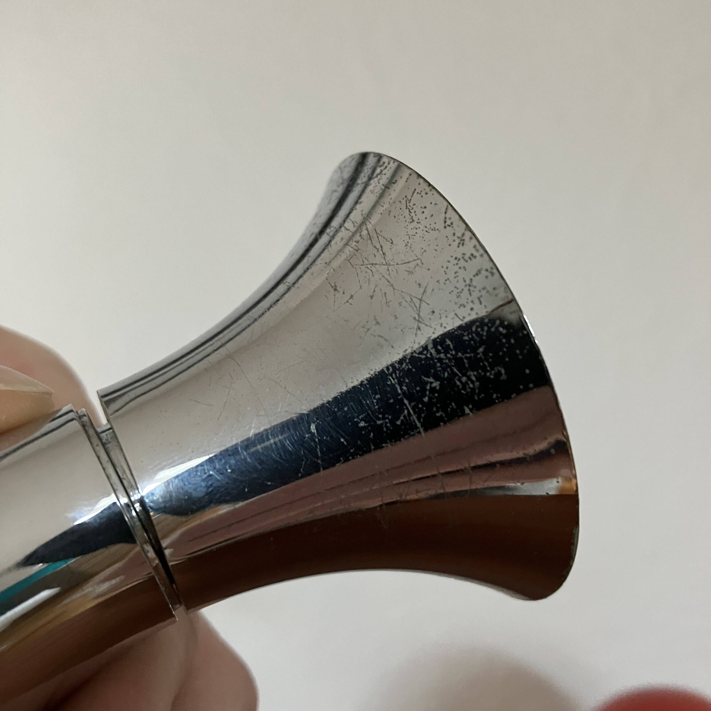 Space Age Blessing West Germany chrome and red alarm clock