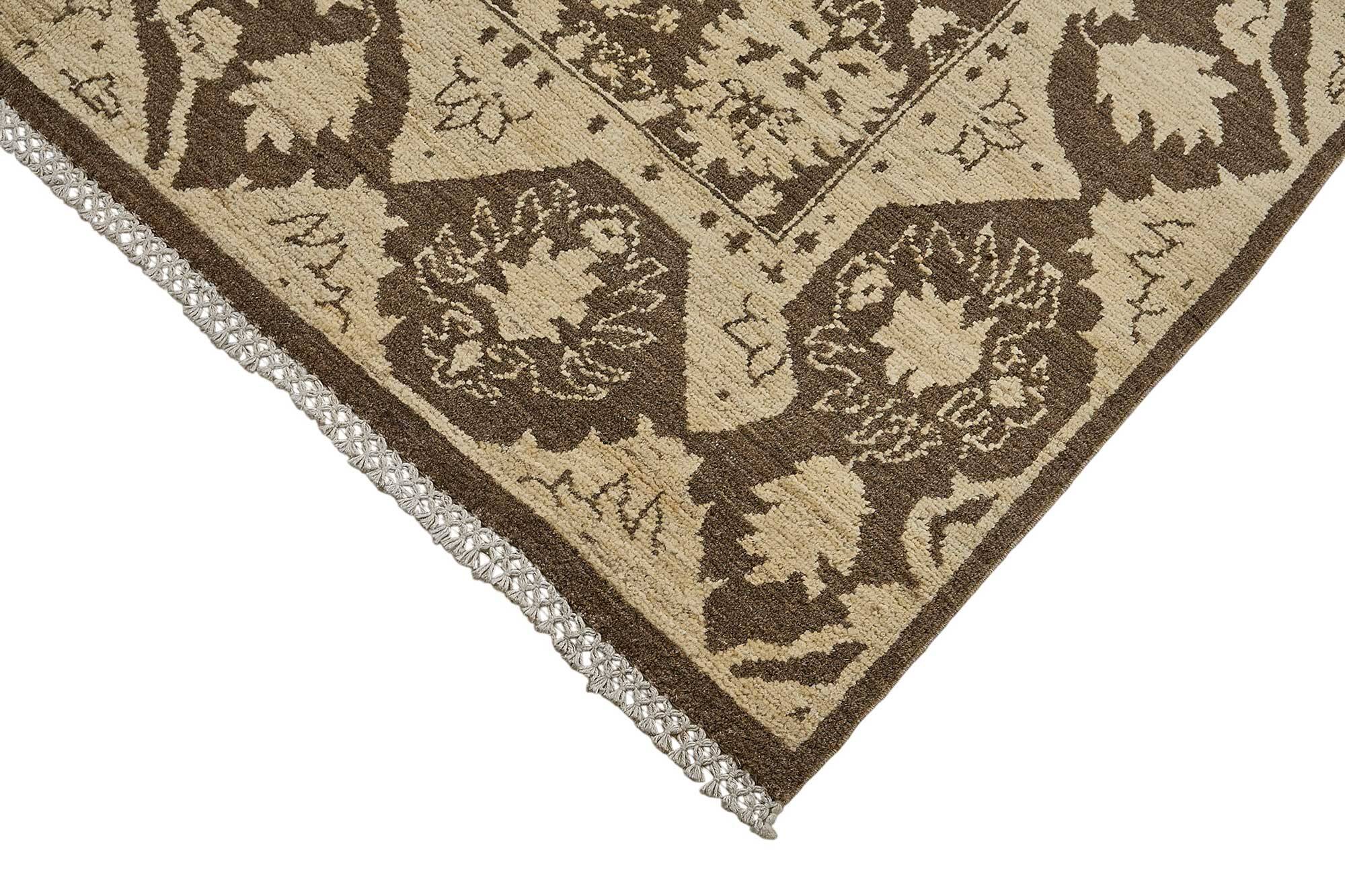 Tapis Oushak en laine noué à la main, 152 cm x 245 cm