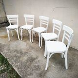Series of 5 Baumann bistro chairs