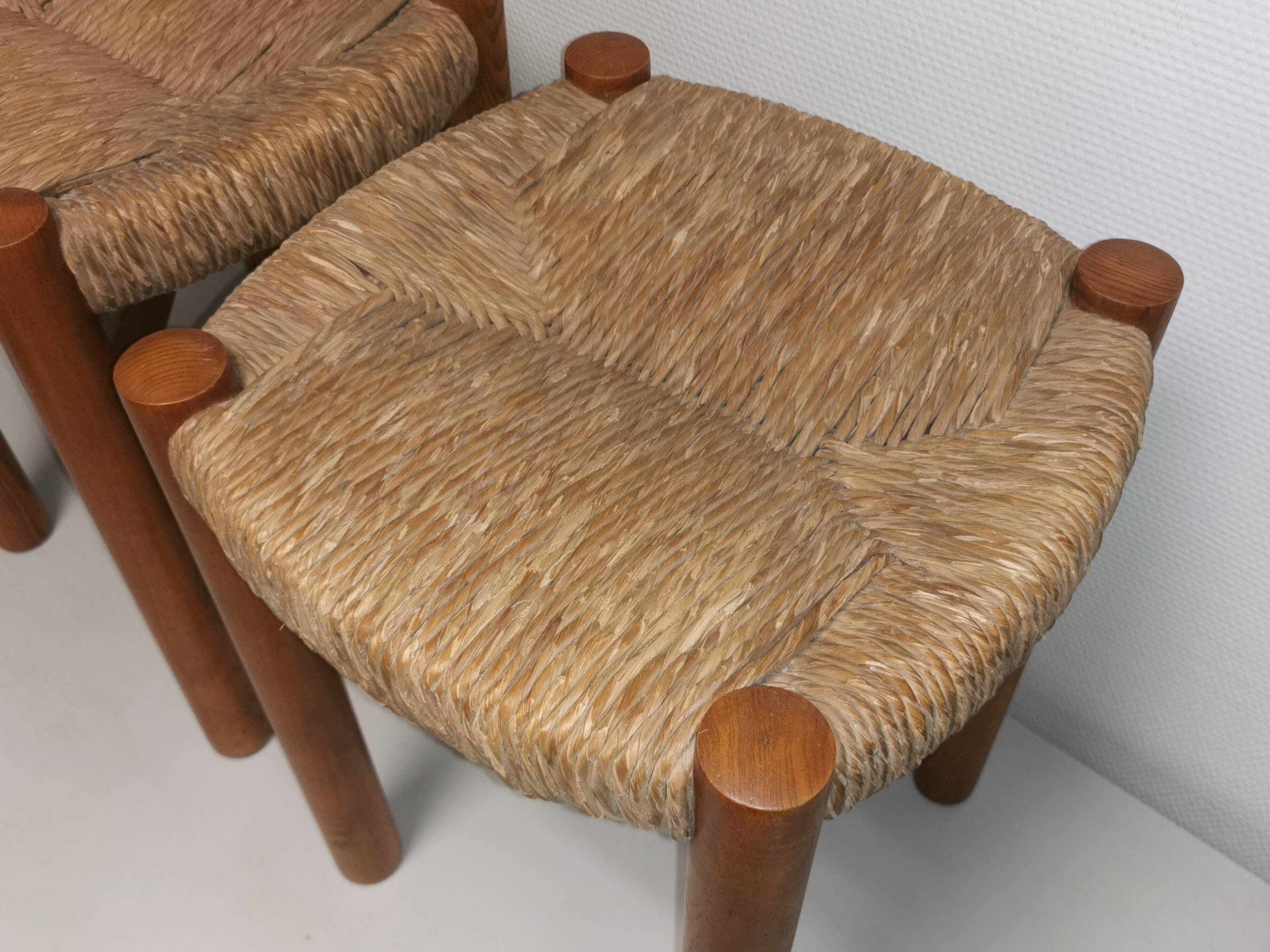 Pair of vintage stools called Méribel by Charlotte PERRIAND