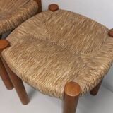Pair of vintage stools called Méribel by Charlotte PERRIAND