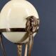 Neoclassical Lamp, Ostrich Egg & Bronze Animal Mount, c. 1900