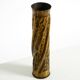 Unique large brass vase in a Brutalist design, handcrafted in December 1975