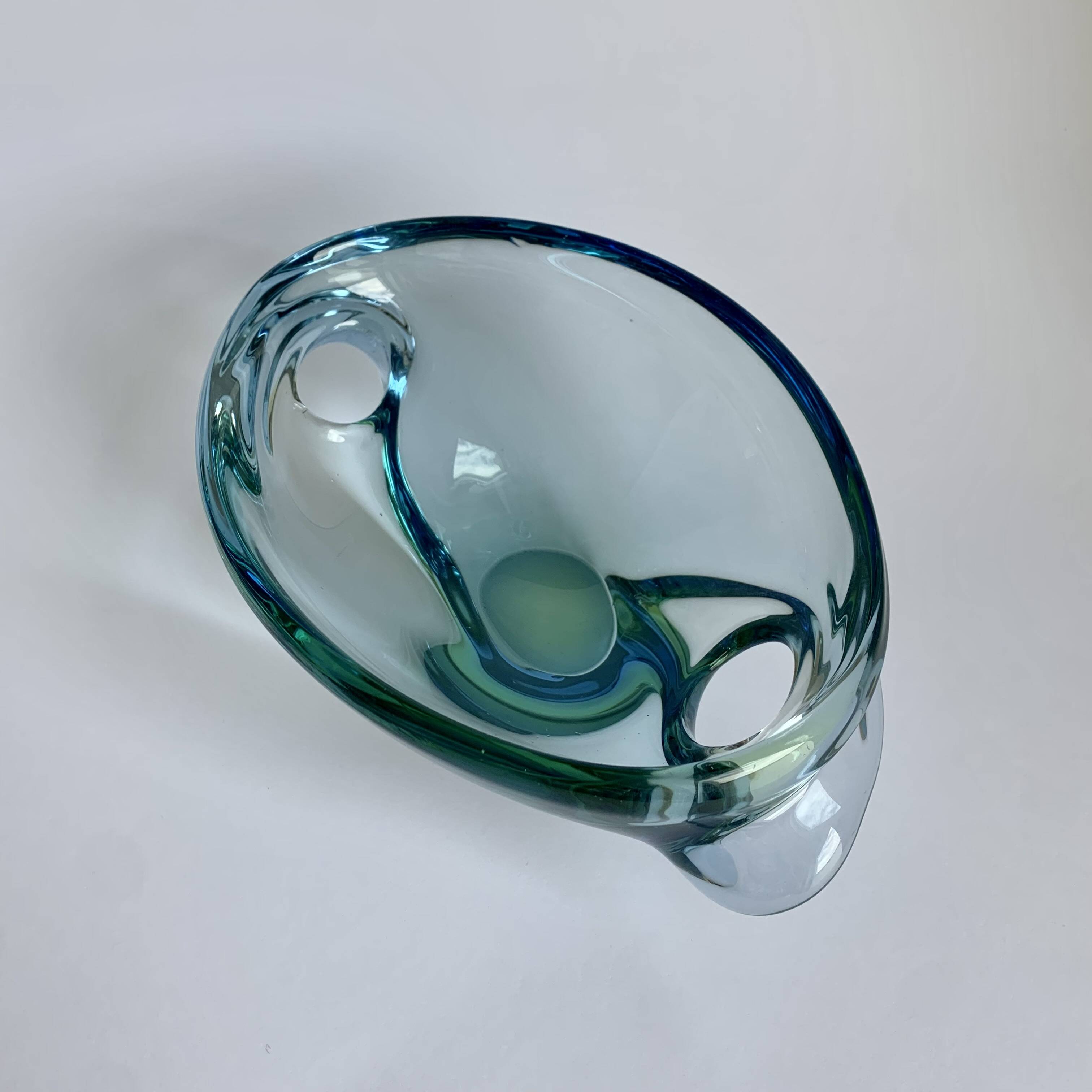 Mid-Century Czech Art Glass Bowl by Chribska, 1960s