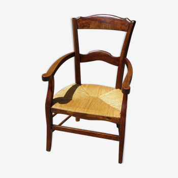 Old mulched walnut armchair, restored