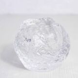 Glass "snowball" tealight candle holder