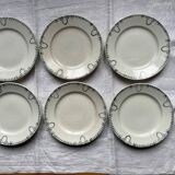 6 Saint Amand Dessert Plates Nouvelles Usines Céramiques du Nord