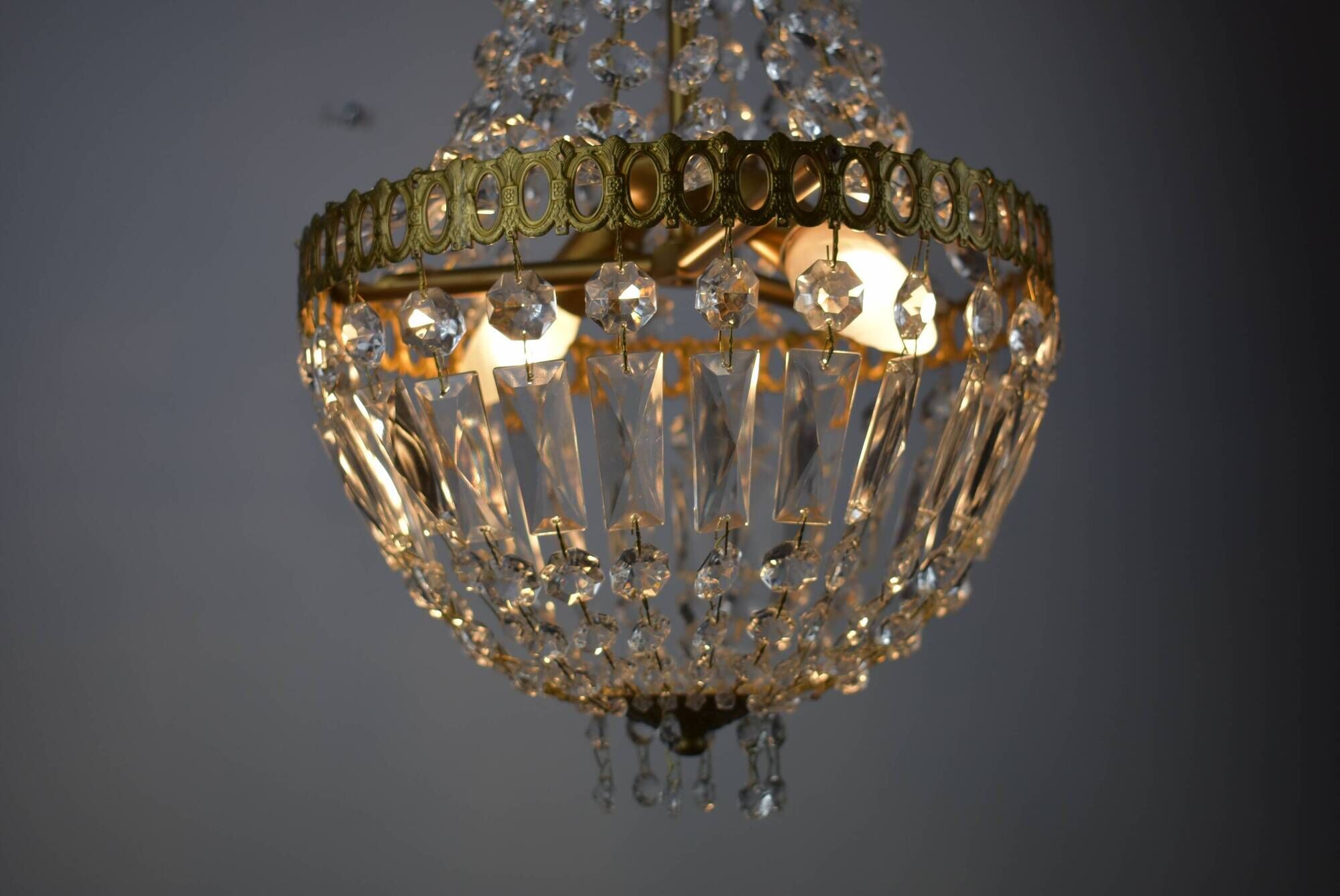 vintage glass stamped hot air balloon chandelier