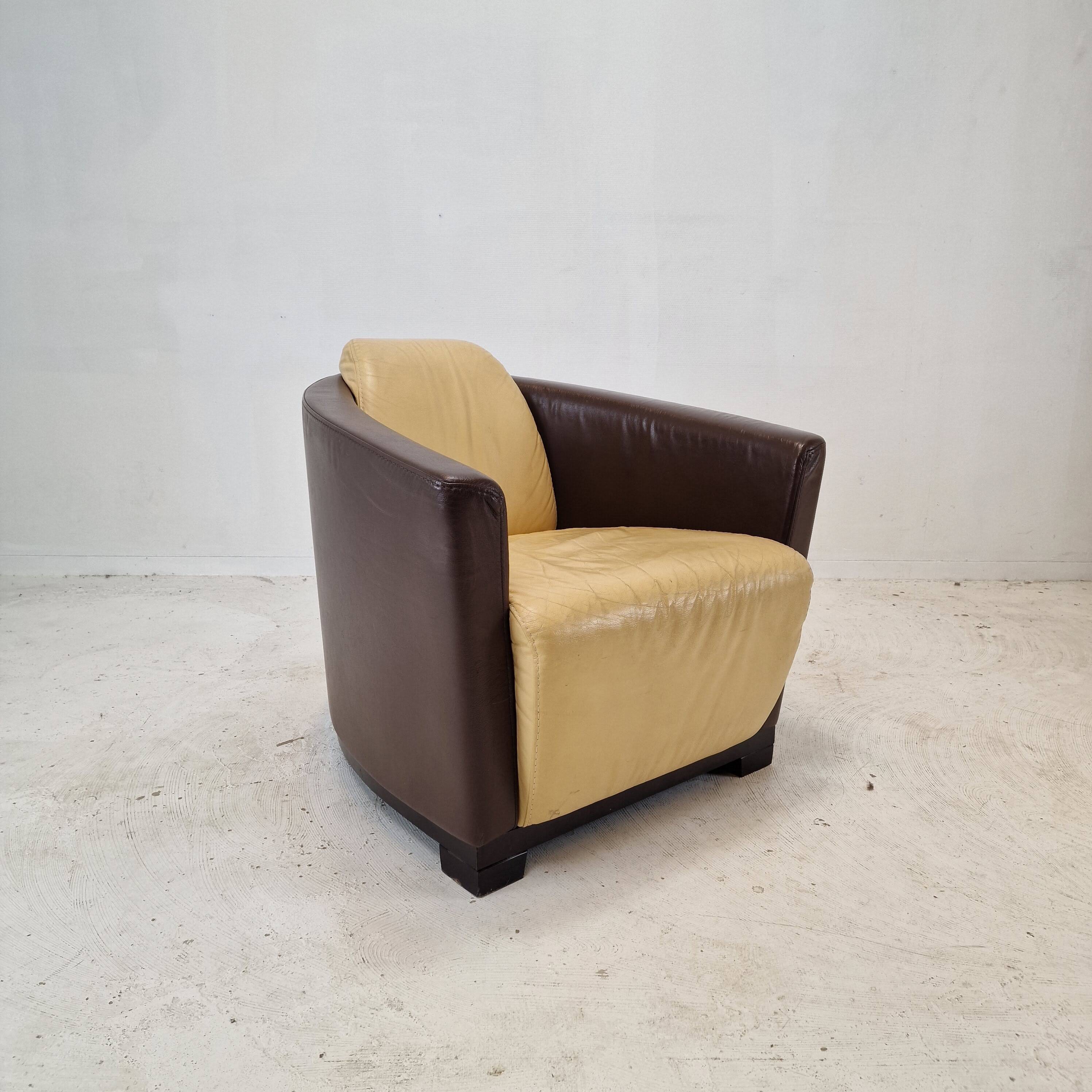 Set of 2 Calia Club or Lounge Chairs, Italy 1980's