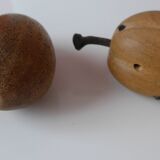 Exotic wood vintage fruit platter