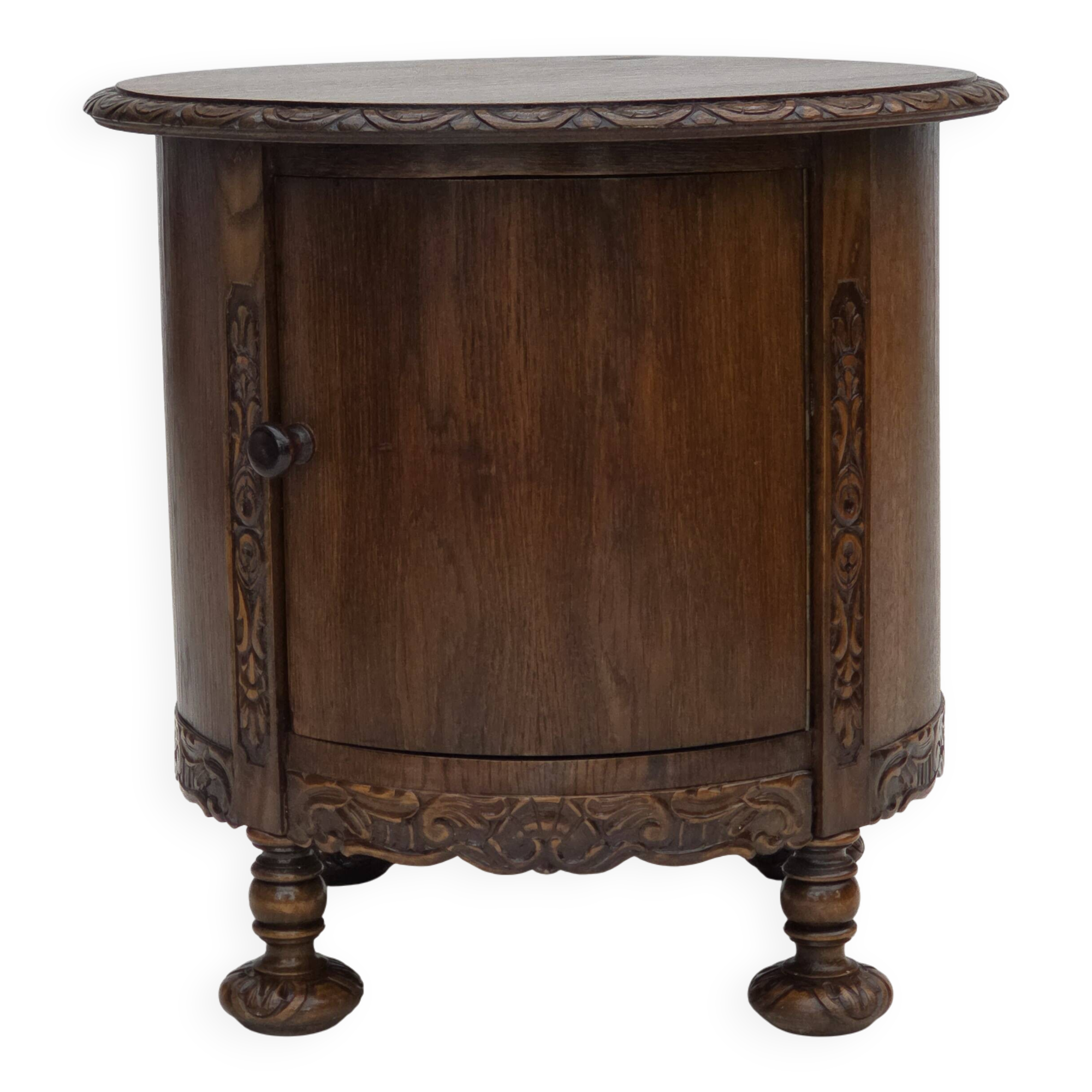 1930s, Scandinavian side cabinet, dark oak wood.