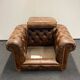 Handcrafted Brown leather Chesterfield Club Armchair
