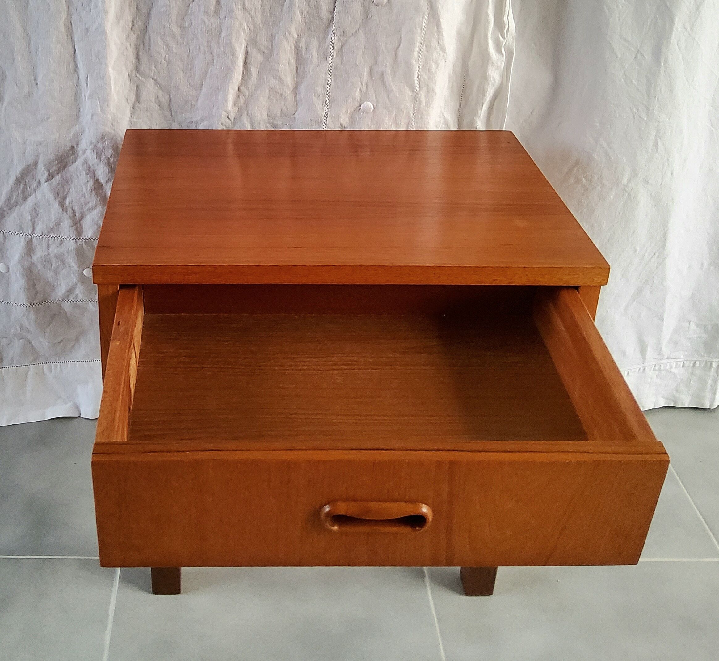 Teak bedside