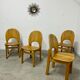 Lot de 4 chaises scandinave möbelfabrik glostrup orme massif vintage 70