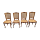 Ensemble de 4 chaises canées