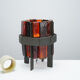 Rare lamp by Jacques Avoinet in glass and wrought iron circa 1950