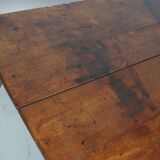 Antique 19th Century French Rustic Farmhouse Dining Table Fruitwood