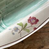 Longchamp asparagus dish in ironstone and slipware, 1900