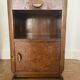Walnut burr bedside table, French Art Deco, 1920s/30s.