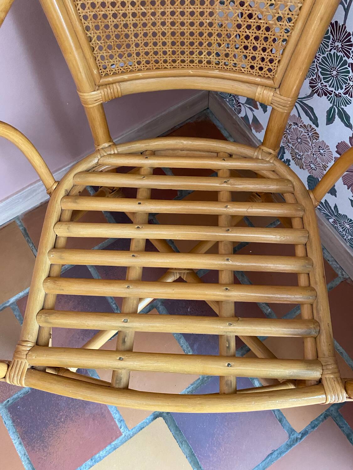 Rattan armchair