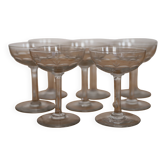 8 stemmed glasses
