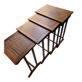 nesting tables mahogany