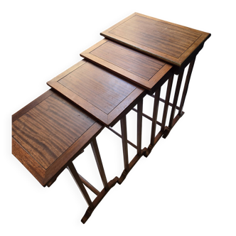 nesting tables mahogany