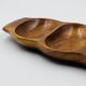 Segmented wooden plateau carved from exotic wood, Asia, 1970s.
