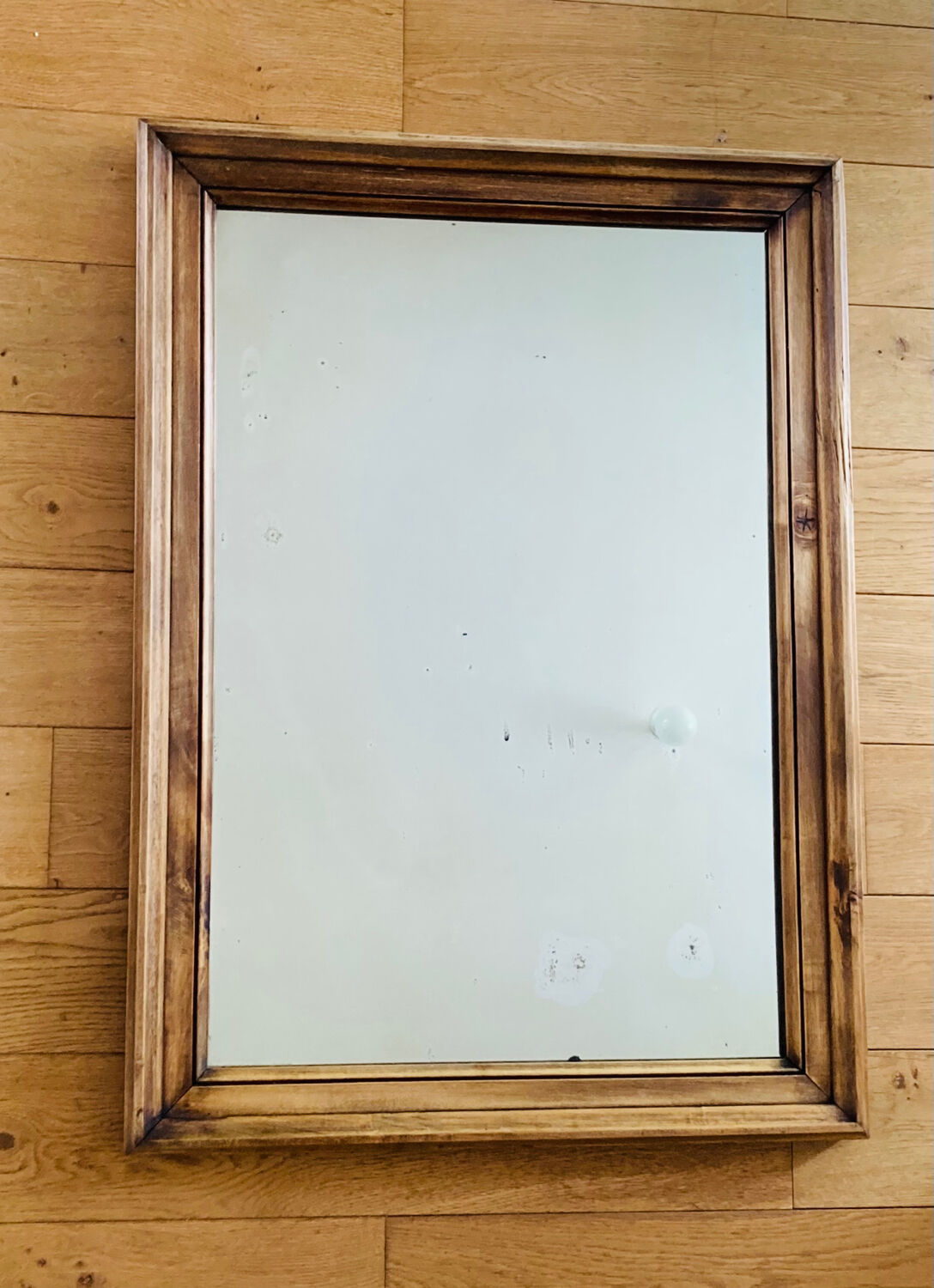 Large 19th century wall mirror in solid wood (available)