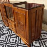 Walnut sideboard with moustache legs