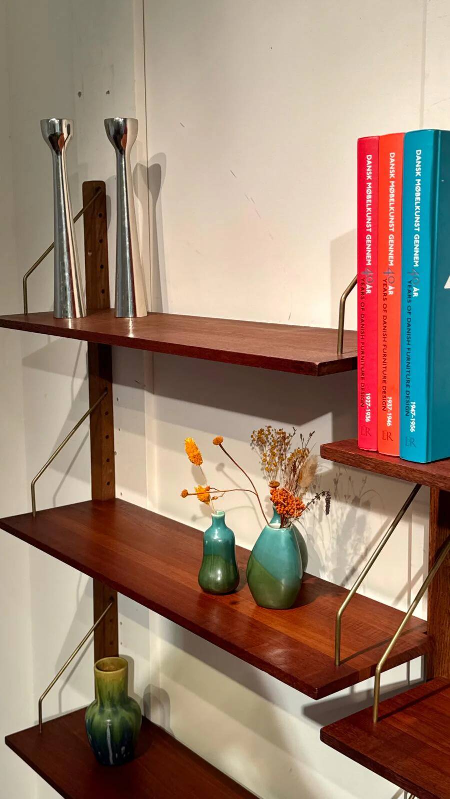 Vintage Scandinavian "Alva" library in teak