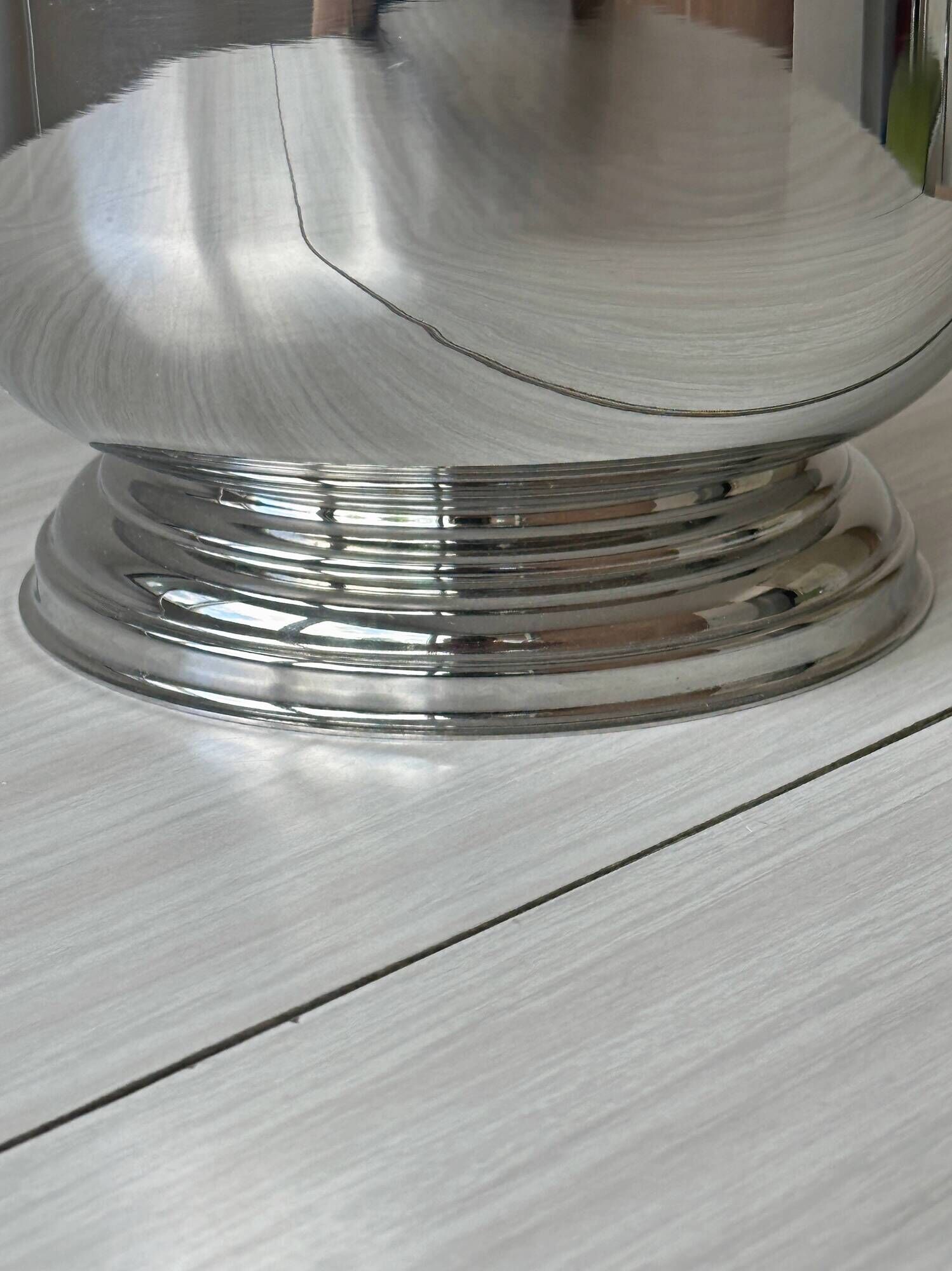 Elegant metal champagne bucket