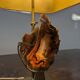 Agate and brass lamp