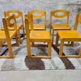 Set of 6 vintage sleigh chairs