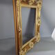 Large frame Louis XV style wood and gilded stucco patinated 78x69 cm, leaf: 55.5x46.5 cm