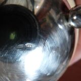 Coupe vide poche œuf d'autruche et argent 925 design italien 70